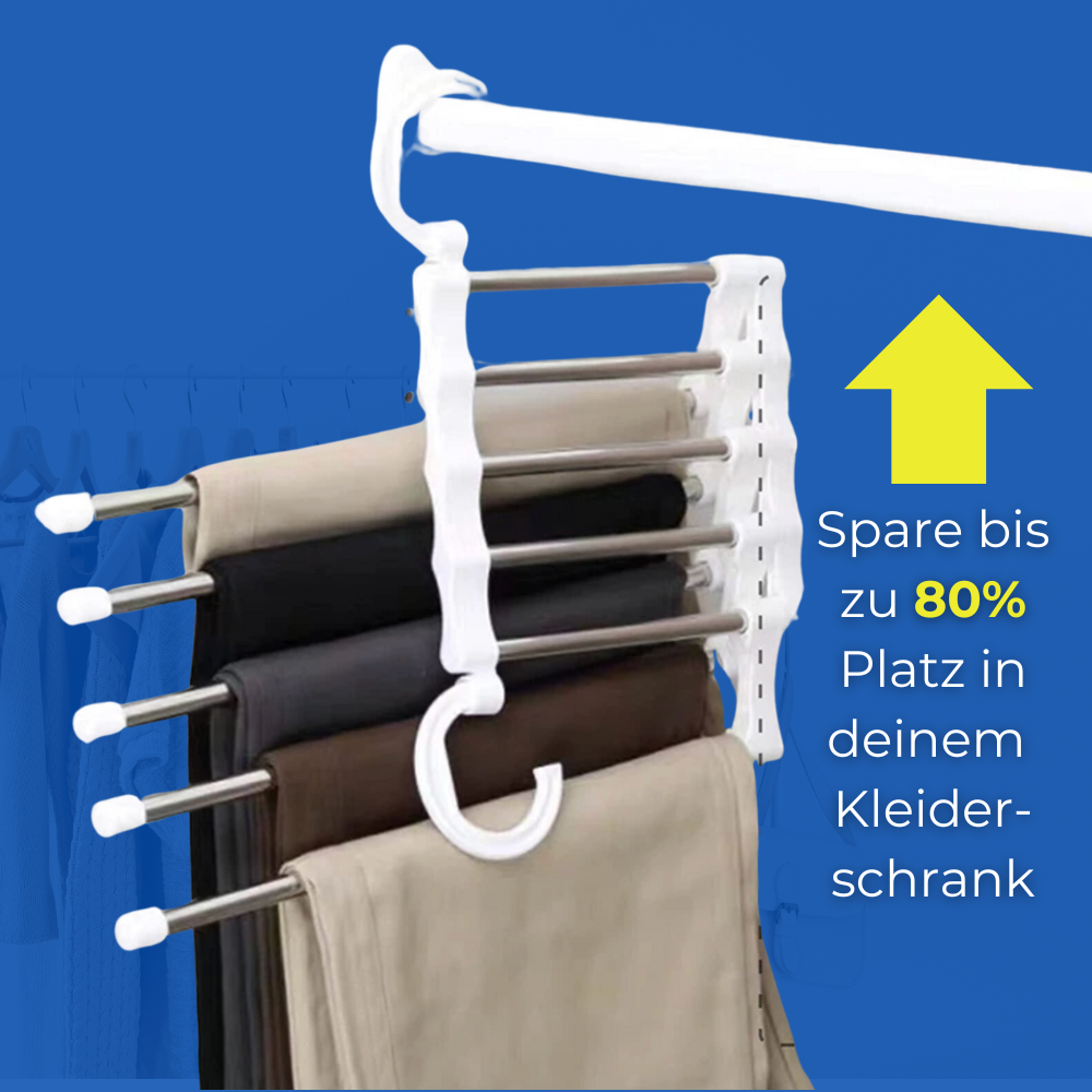 FlexiHanger - Der platzsparende, einklappbare Kleiderbügel.